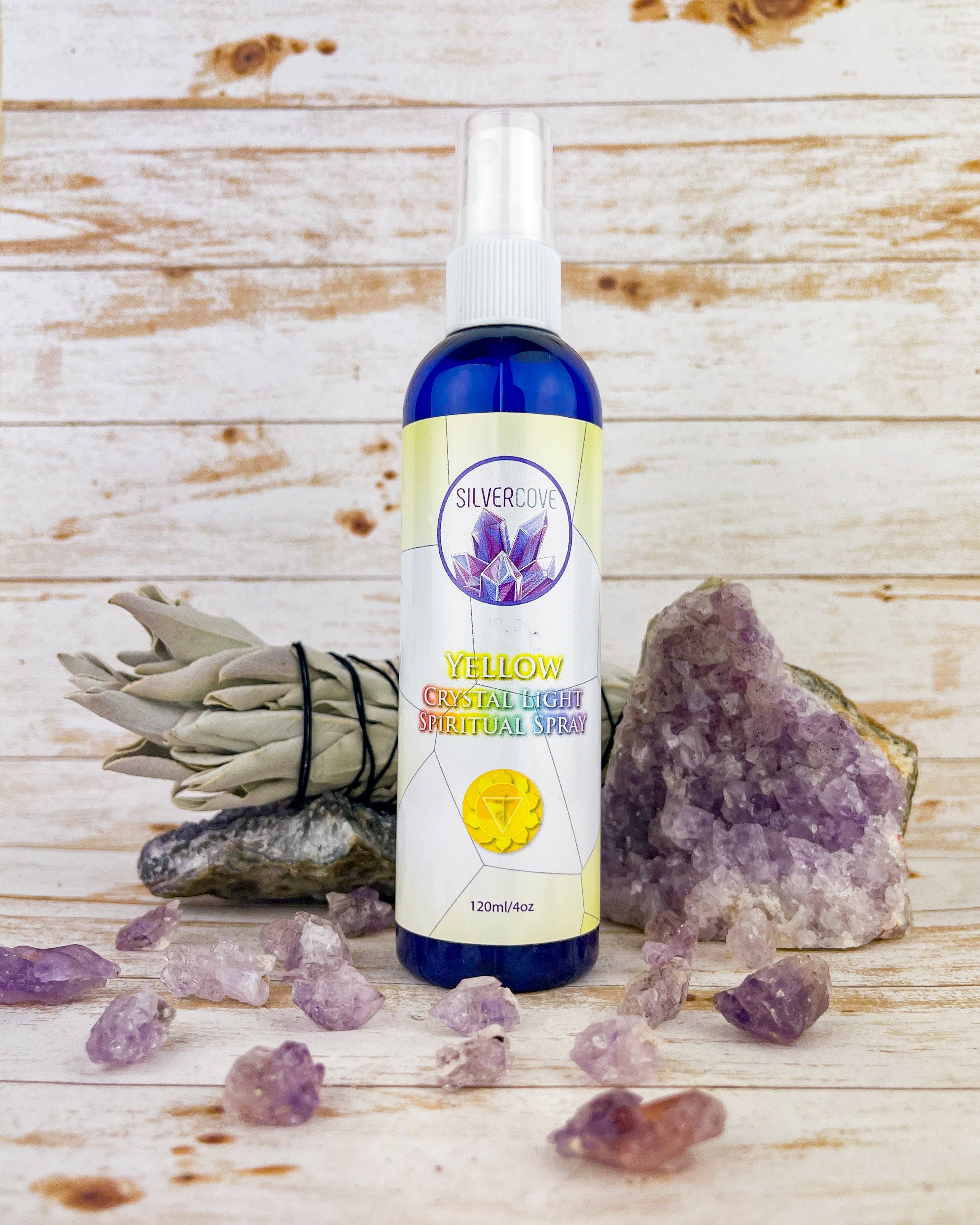 Chakra Crystal Light Spiritual Spray - Aura Cleansing & Energy Healing Mist for Meditation, Yoga & Relaxation - Enhance Your Spiritual Practice at Home or Office