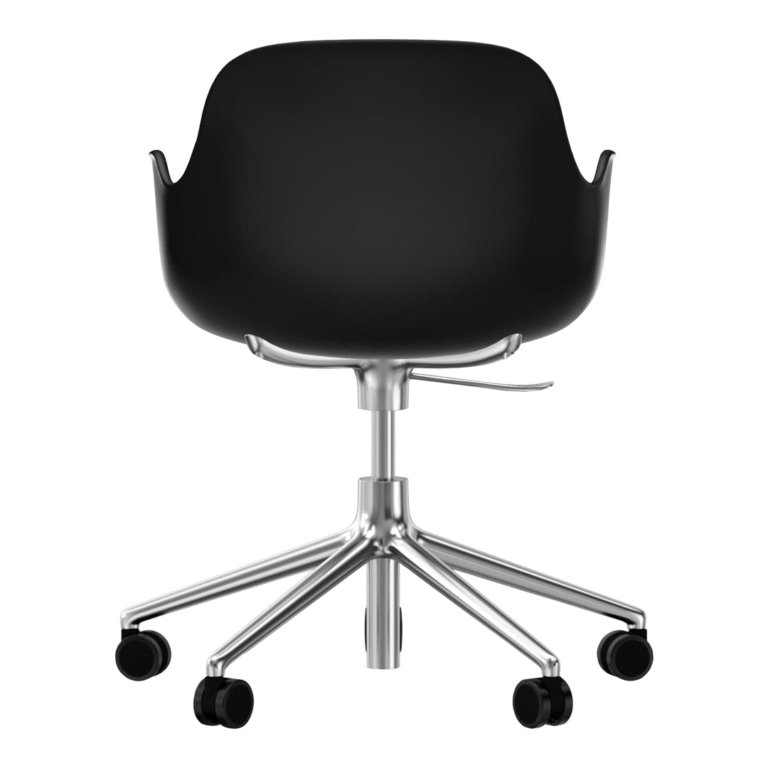 Modern Form Armchair with 5W Swivel Base & Gas Lift Mechanism - Ergonomic Office Chair for Home & Workspace Comfort