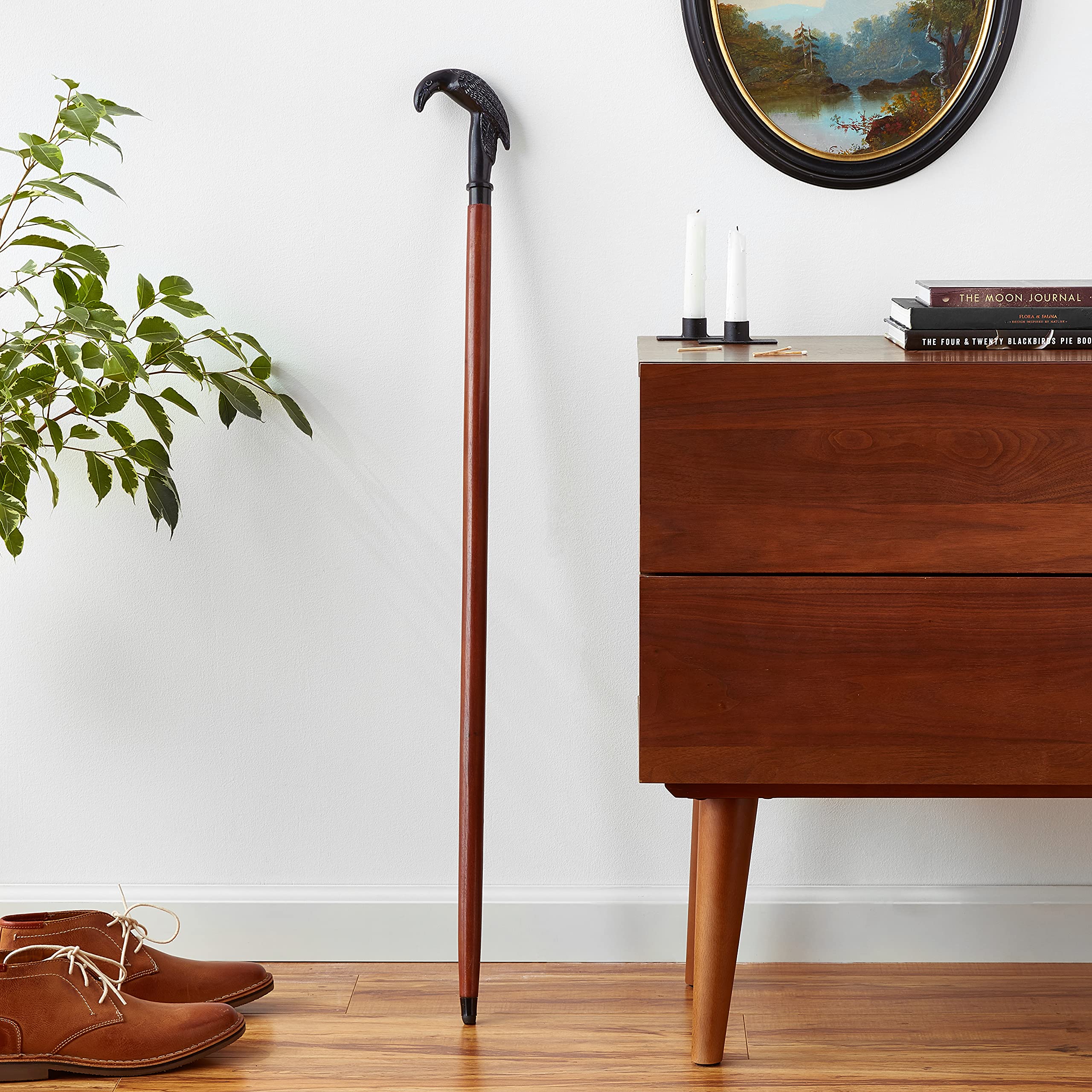 Design Toscano Premium Hardwood Walking Cane - Handcrafted Wooden Cane for Hiking, Fashion & Support - Perfect for Outdoor Adventures, Elderly Mobility & Stylish Accessories