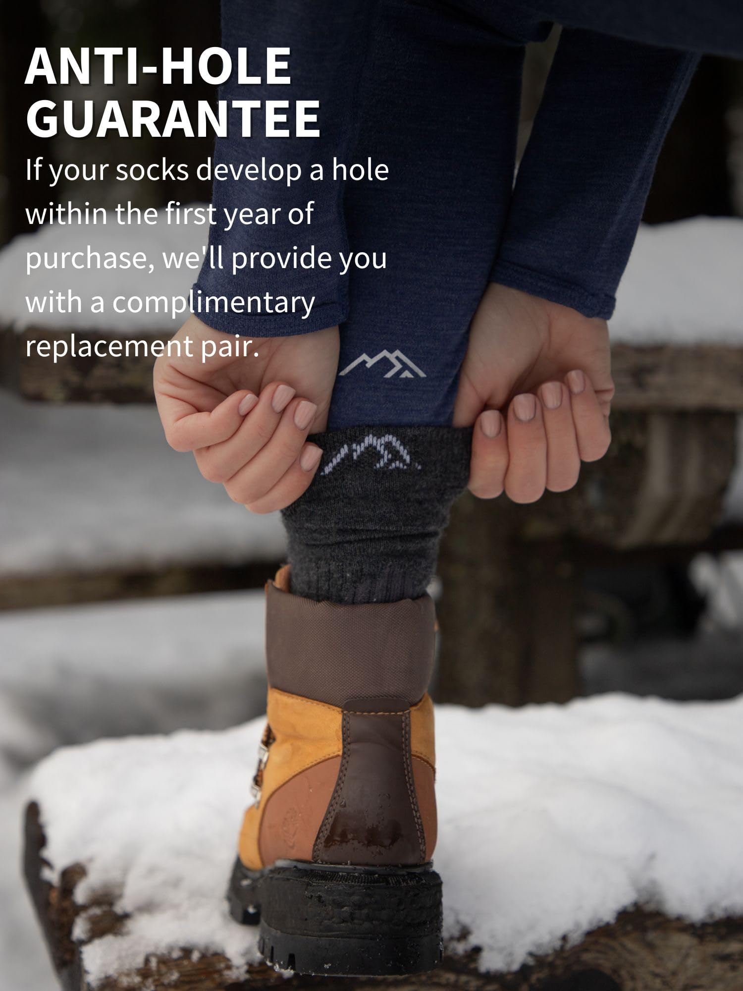 Premium Merino Wool Hiking Socks for Men & Women - Breathable Moisture-Wicking Sport Socks for Outdoor Adventures - Thick & Thin Unisex Hiking Socks for Trekking, Camping & Cold Weather Activities
