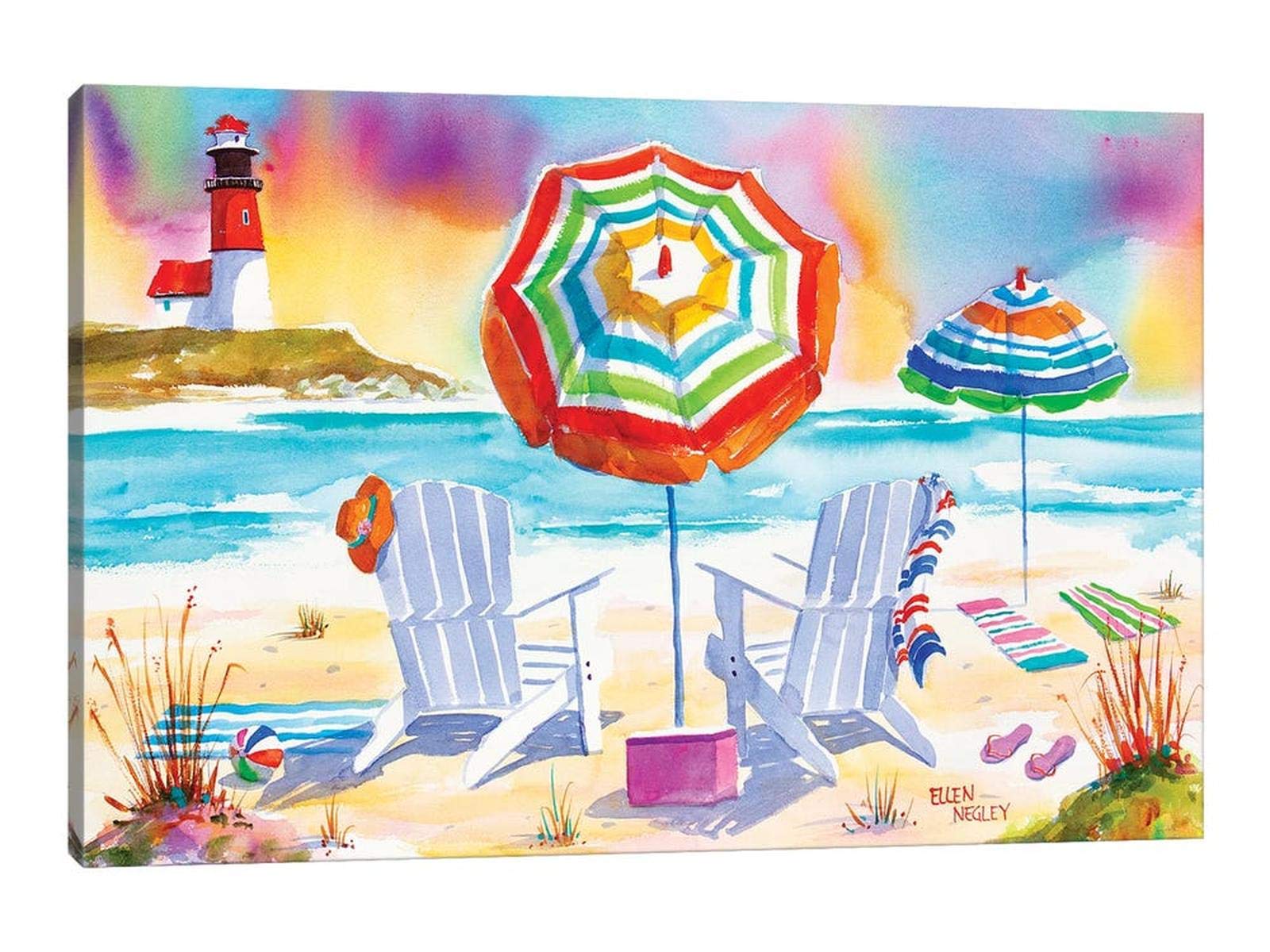 TIMUBA Abstract Beach Canvas Wall Art - 32x48 Inches Bathroom Decor, Coastal Theme Pictures for Wall Decoration - Perfect for Beach House, Bathroom, or Coastal Living Room Décor