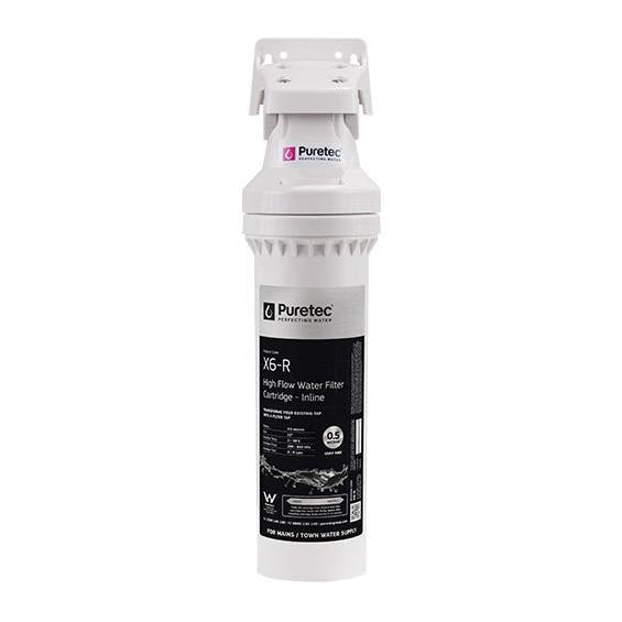 Puretec PureMix Z6 High Flow Undersink Water Filtration System - 0.1 Micron Filter, 9.5LPM Flow Rate for Clean Drinking Water - Perfect for Kitchen Sink, RV, and Office Use