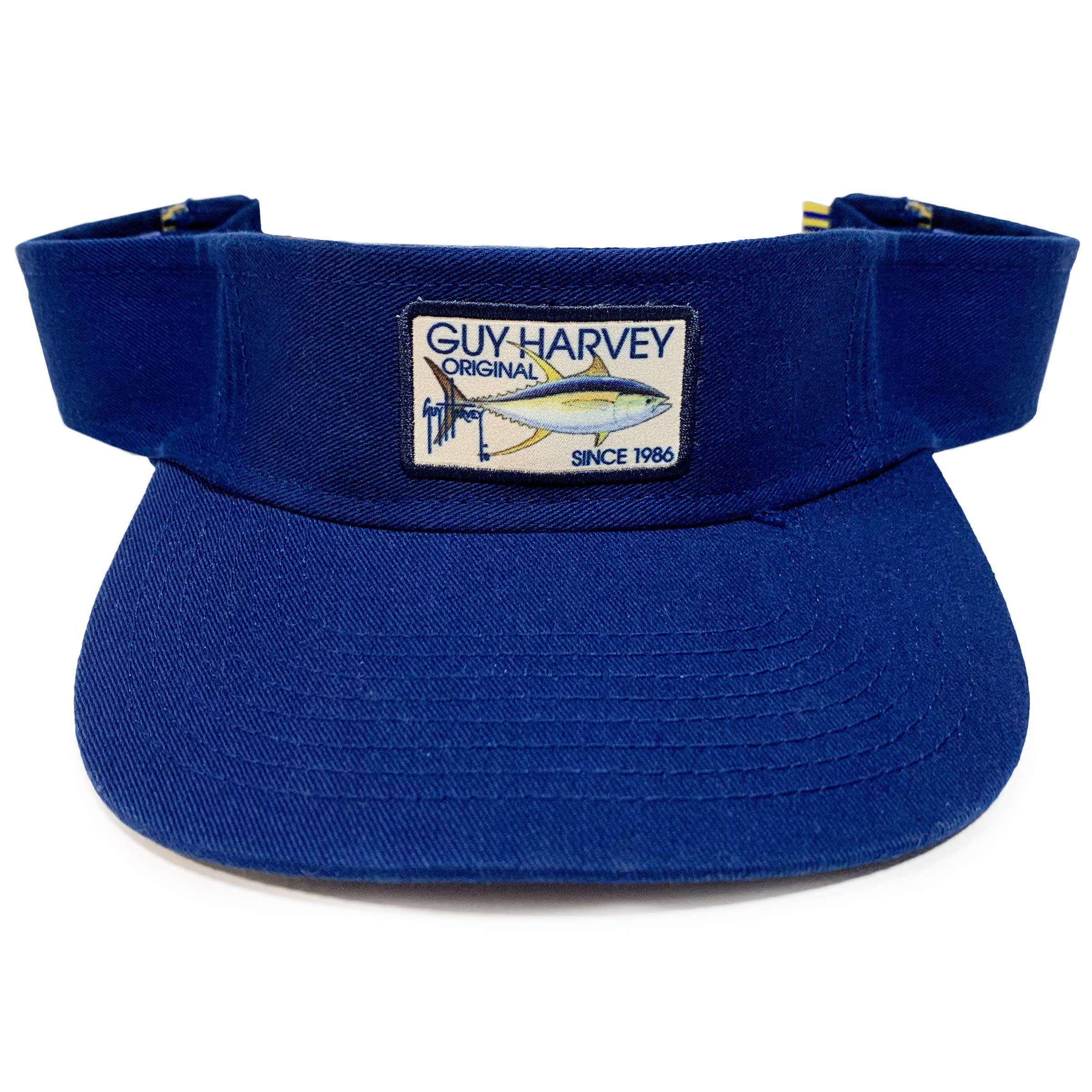 Guy Harvey Unisex Tuna Patch Visor Hat - UV Protection Fishing Cap for Men & Women - Perfect for Beach, Boating, and Outdoor Adventures