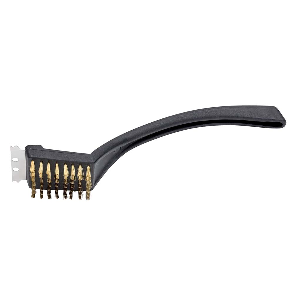 Bar B Cleaning Brush - Heavy Duty Stainless Steel BBQ Grill Brush with Scraper - Perfect for Grilling, Camping, and Outdoor Cooking