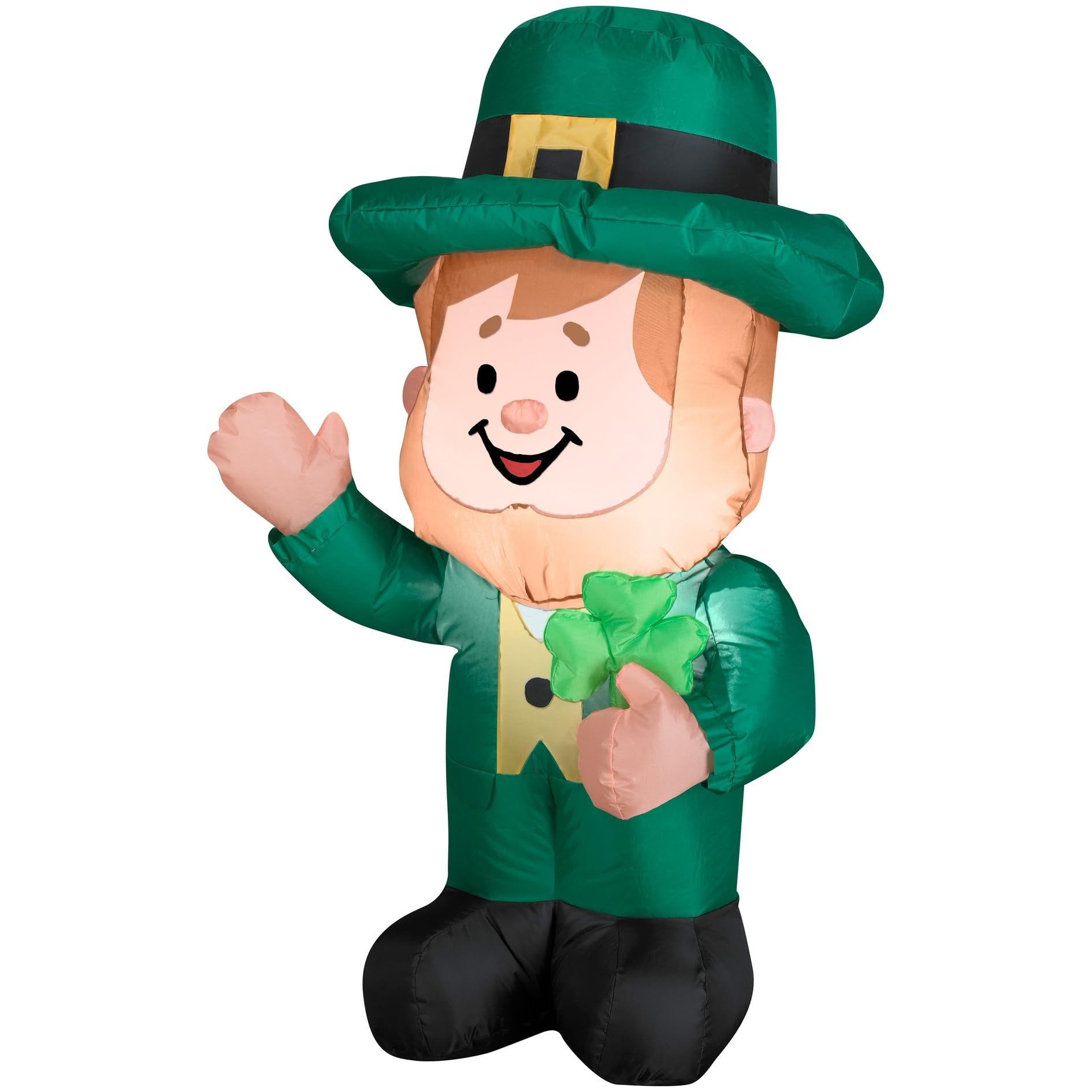 Gemmy 3.5' St. Patrick's Day Leprechaun Irish Airblown Inflatable Lighted Decoration - Outdoor Yard Decor for Irish Themed Parties & Holiday Celebrations