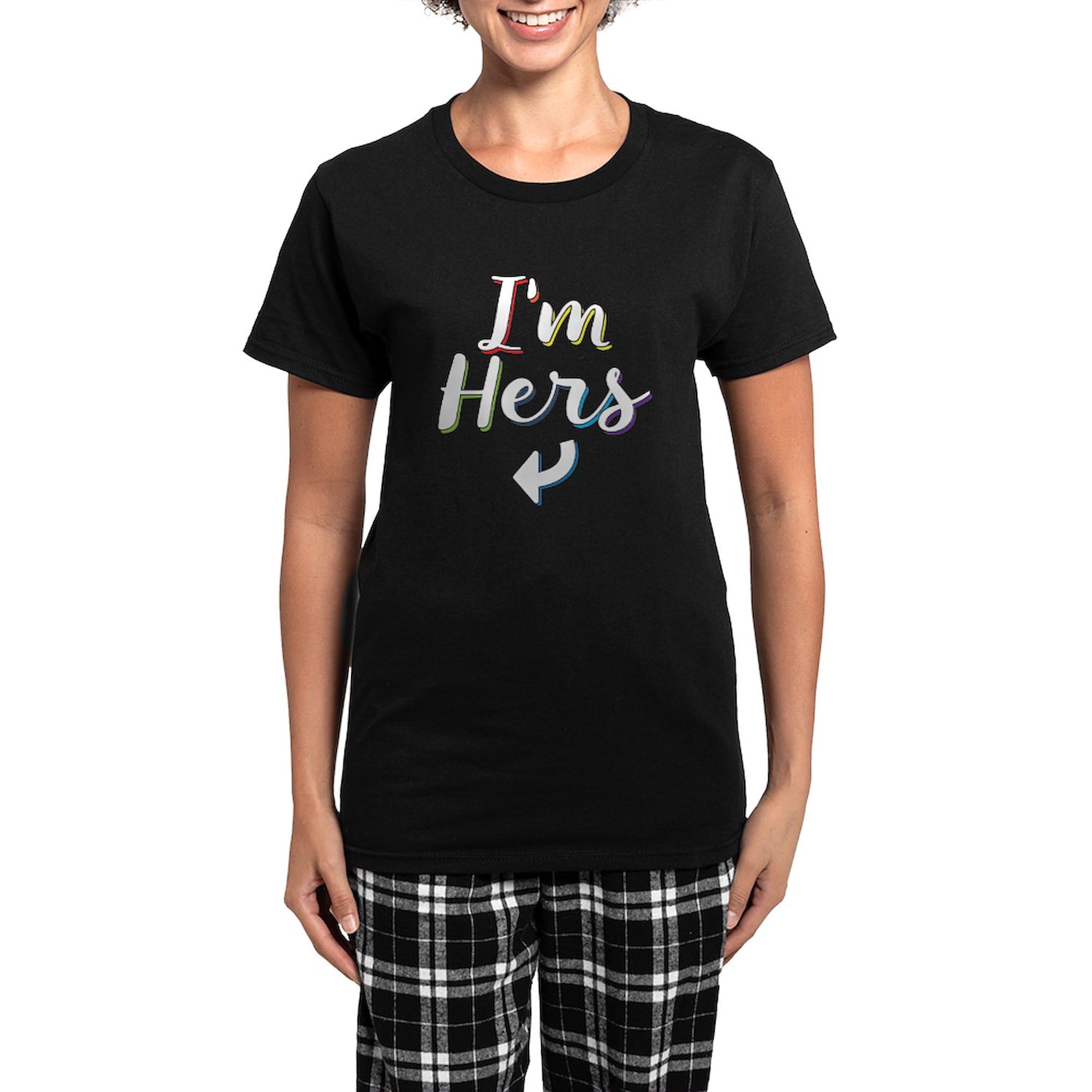 I'm Hers Gay Pride Women's Dark Pajamas - LGBTQ+ Novelty Sleepwear for Couples & Pride Events | Soft PJ Set for Women's Nightwear & Themed Parties