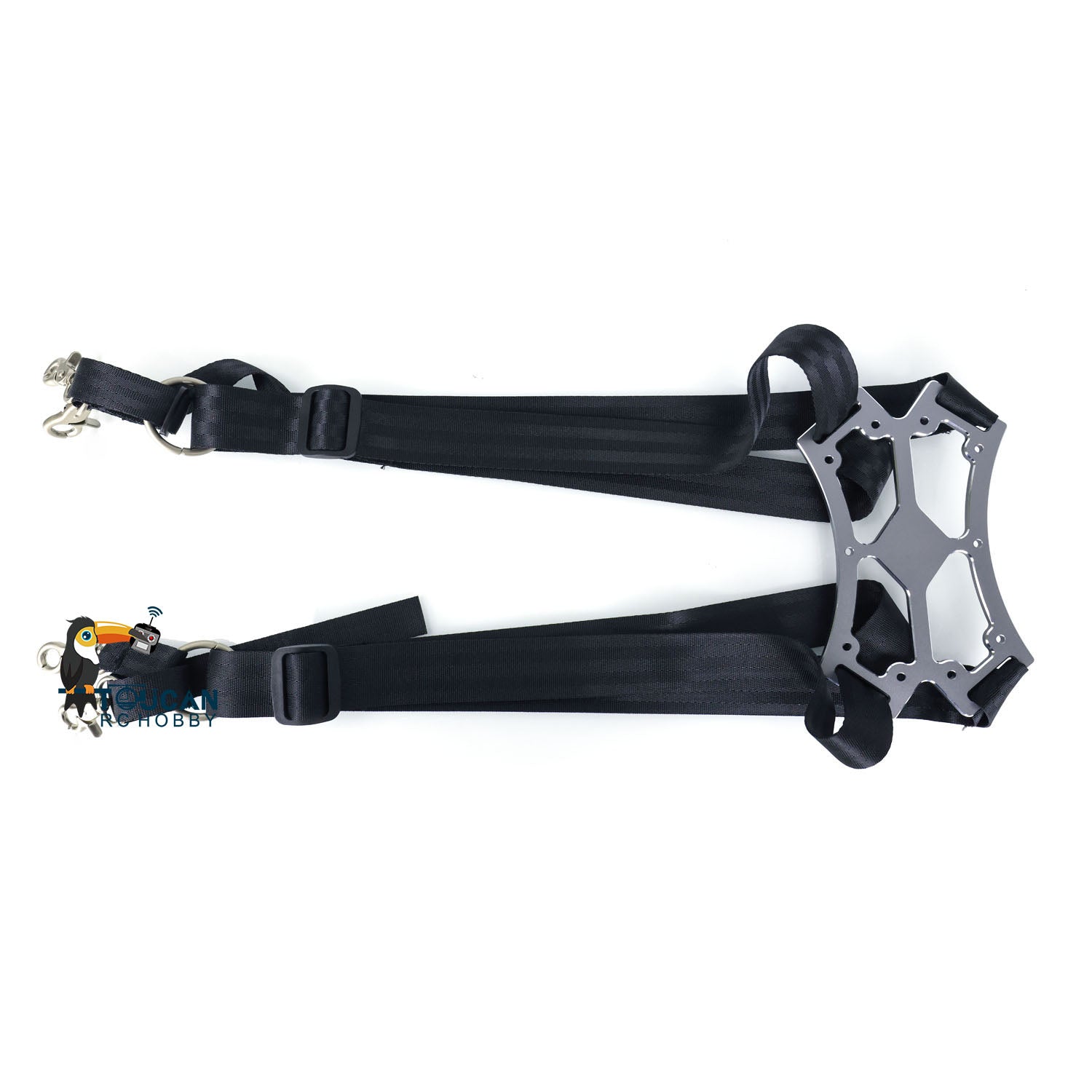 MTM Metal Tray Holder with Adjustable Strap for Flysky Paladin PL18EV Remote Controller - Durable RC Vehicle Accessories for Trucks, Excavators & Model Cars | Perfect for Racing, Construction Simulation & Outdoor RC Adventures