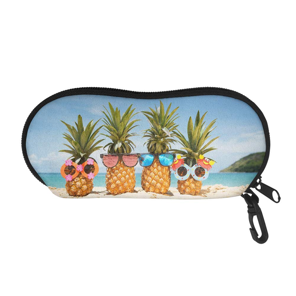 HUGS IDEA Soft Neoprene Eyeglasses Case - Portable Travel Sunglasses Holder with Belt Clip for Men & Women | Unisex Glasses Pouch for Daily Use, Office, Travel & Outdoor Activities
