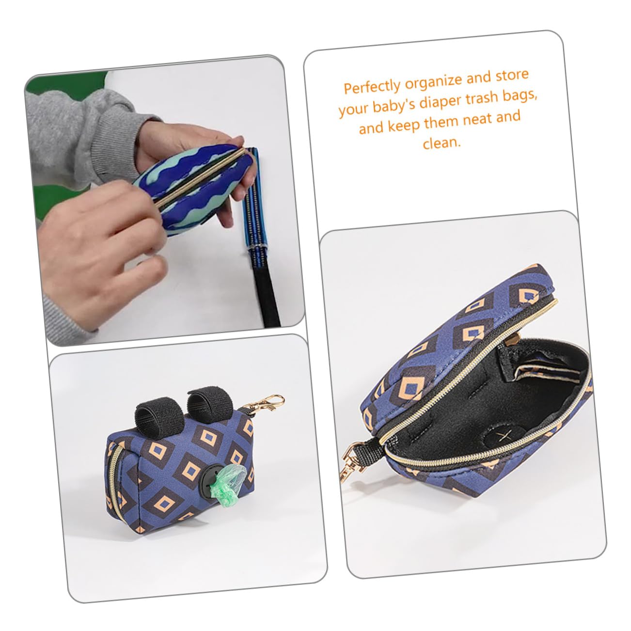 Hohopeti 2-Pack Newborn Diaper Bag Dispenser - Portable Baby Diaper Trash Bag Holder for Boys & Girls - Perfect for Travel, Outings & Nursery Organization
