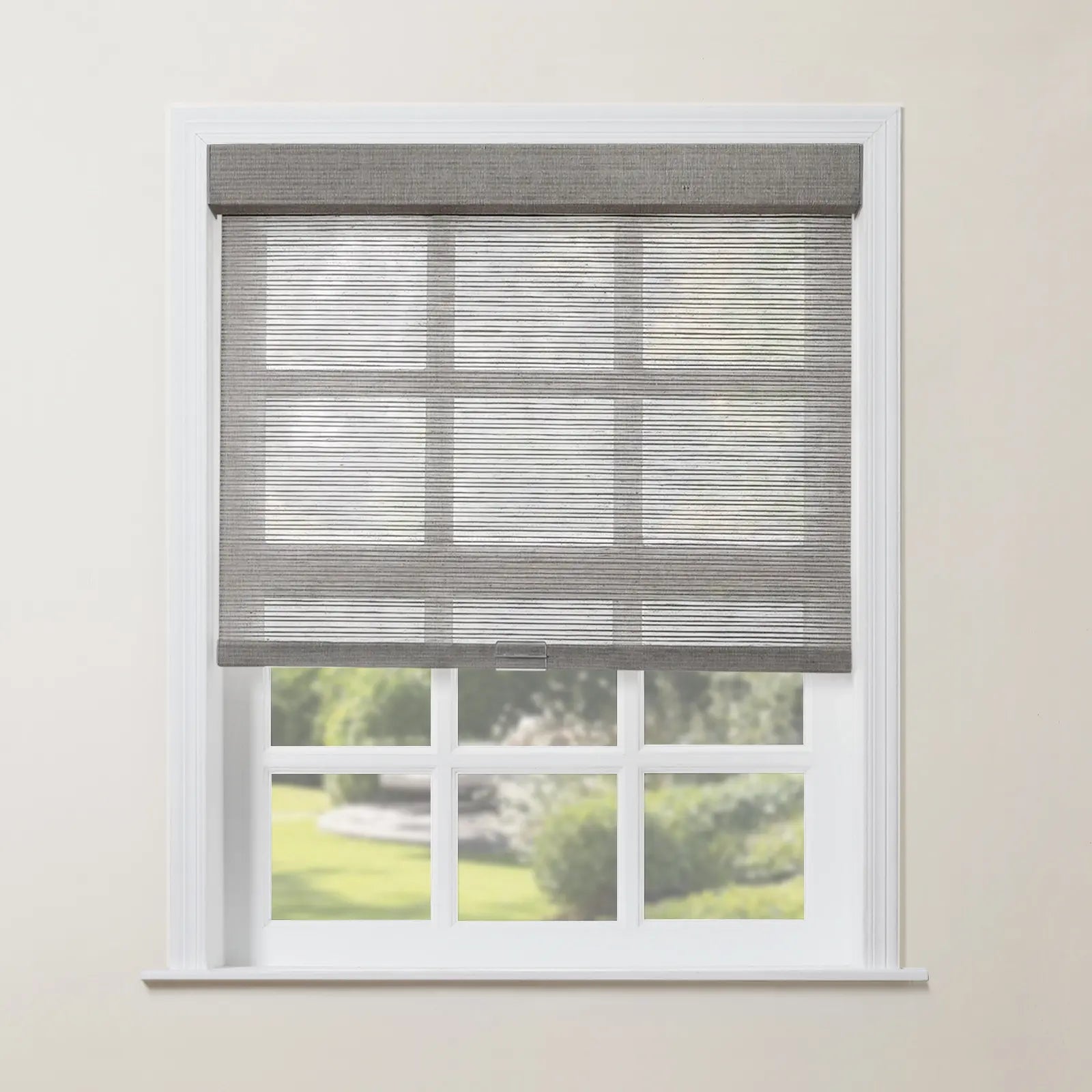 Rae Natural Jute Woven Wood Roller Shades Cordless - Eco-Friendly Window Coverings for Living Room, Bedroom & Home Decor