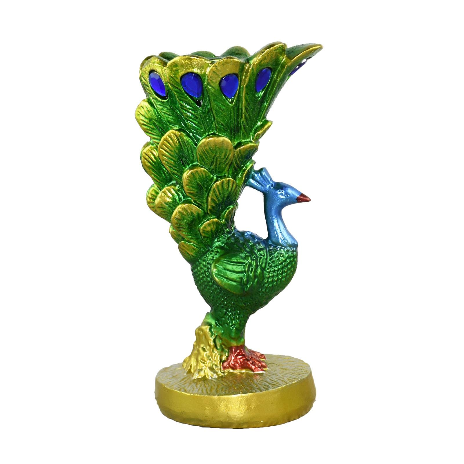 Elegant Peacock Candle Holder Sculpture - Handcrafted Table Centerpiece Decor for Living Room, Wedding, Dining Room & Home Decor