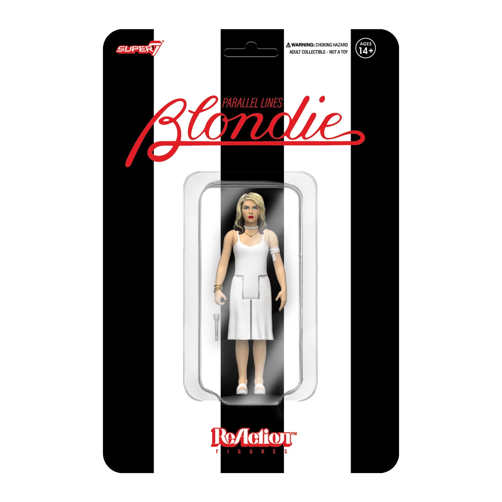 Super7 Debbie Harry Blondie Parallel Lines ReAction Figure - Punk Rock Collectible for Music Fans & Pop Culture Enthusiasts