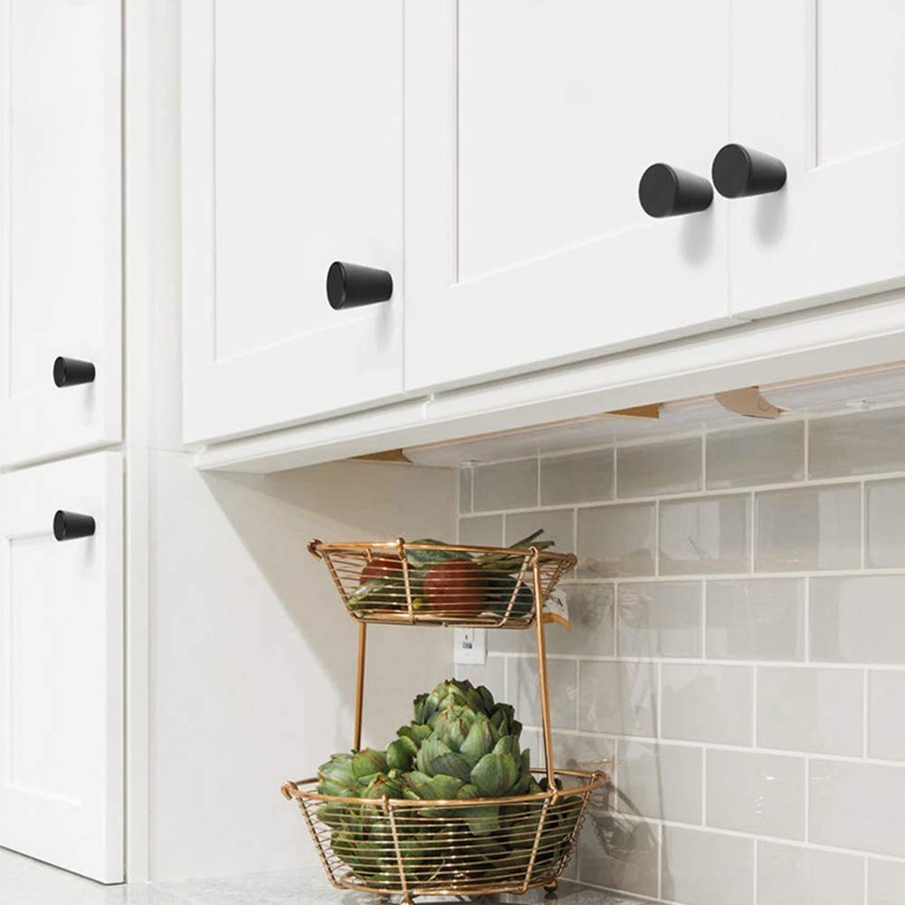 10 Pack Matte Black Cabinet Knobs - Premium Kitchen Cabinet Hardware for Dresser Drawers & Furniture - Durable & Stylish Pull Handles for Home, Office & DIY Projects