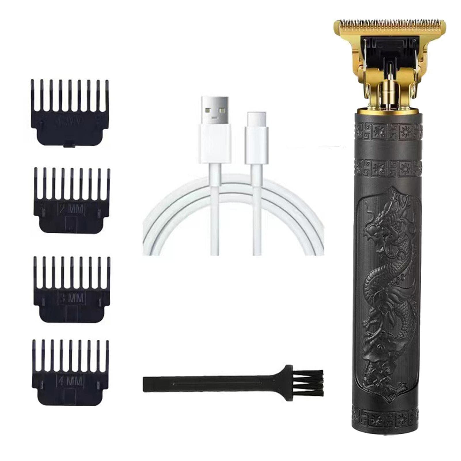 USB Rechargeable Electric Beard Trimmer & Hair Clipper - Cordless Hair Cutting Tool for Men with Precision Edgers | Perfect for Home Grooming, Travel & Professional Use