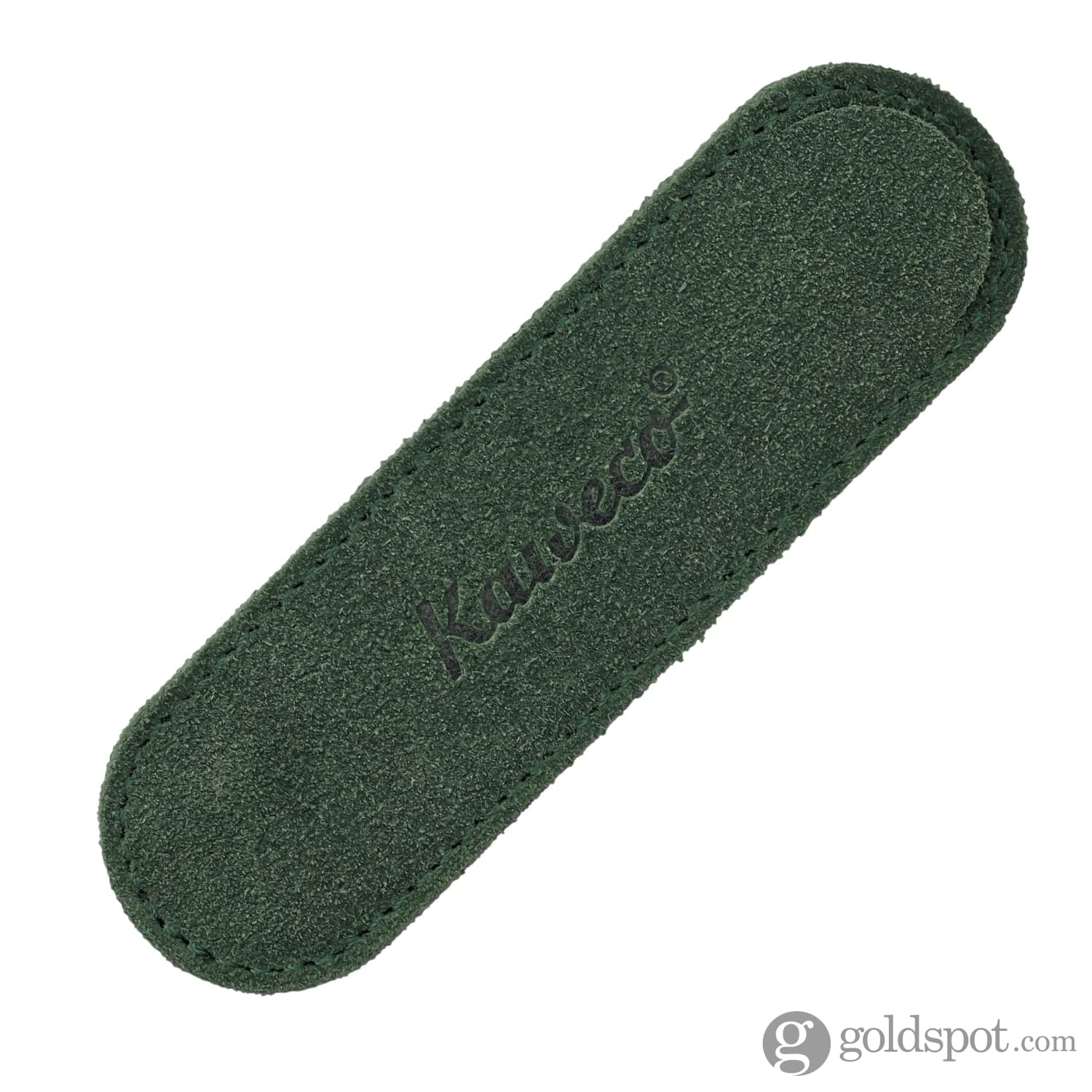 Kaweco Eco Velour Sport Single Pen Pouch - Green Leather Pen Case for Fountain Pens, Ballpoints & Gel Pens | Perfect for Office, School & Travel Organization