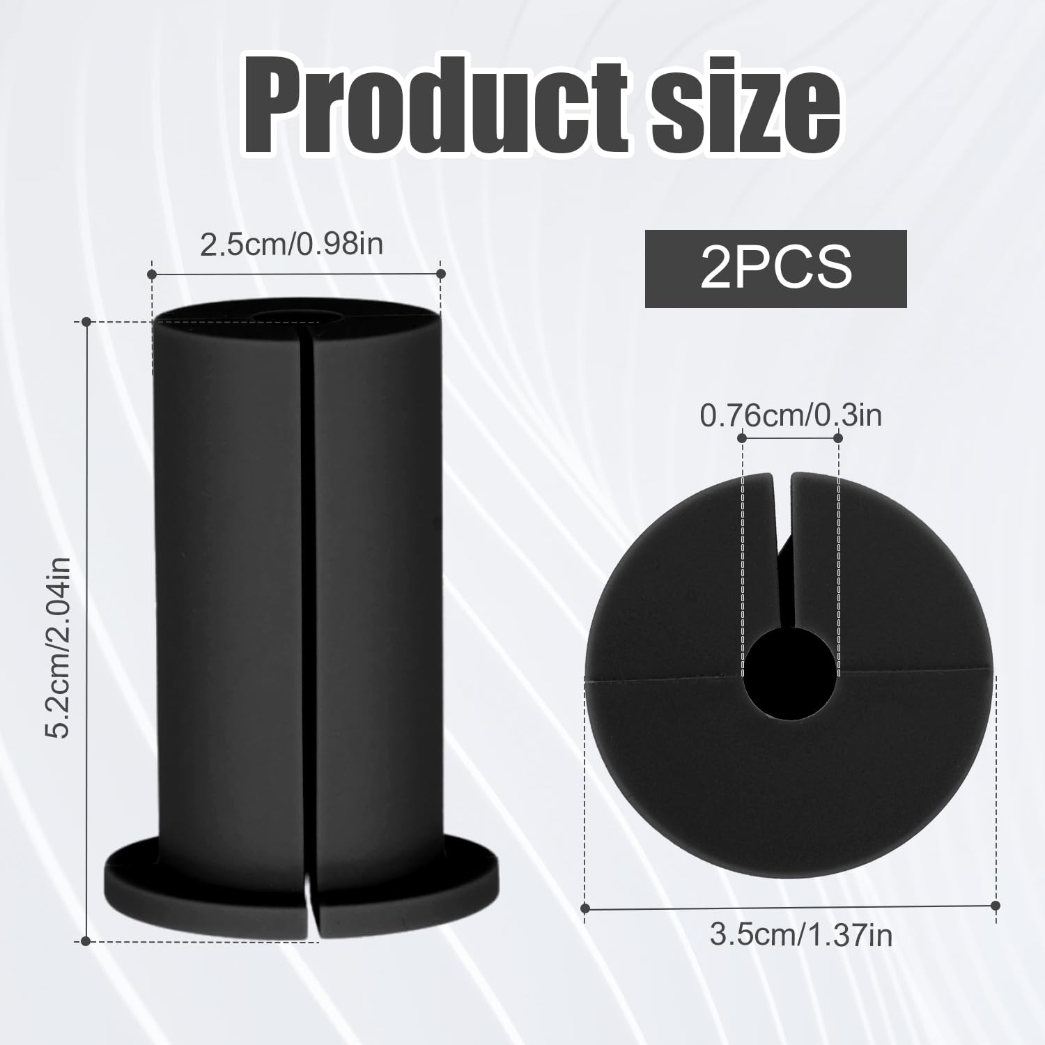 2-Pack Wall Hole Cable Routing Kit for Starlink - 1 Inch Silicone Cable Feed Through Bushings & Wall Grommets - Protective Sleeve for Starlink Router & Ethernet Cables (Black) - Perfect for Home & Office Network Setup