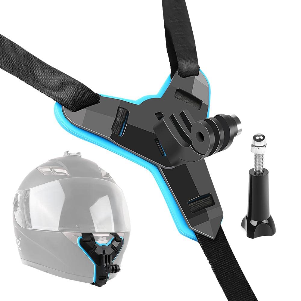 SPYKART Motorcycle Helmet Chin Mount Holder for DJI Osmo Action & GoPro Hero Cameras - Secure Helmet Strap Bracket for Action Sports, Vlogging & Adventure Riding
