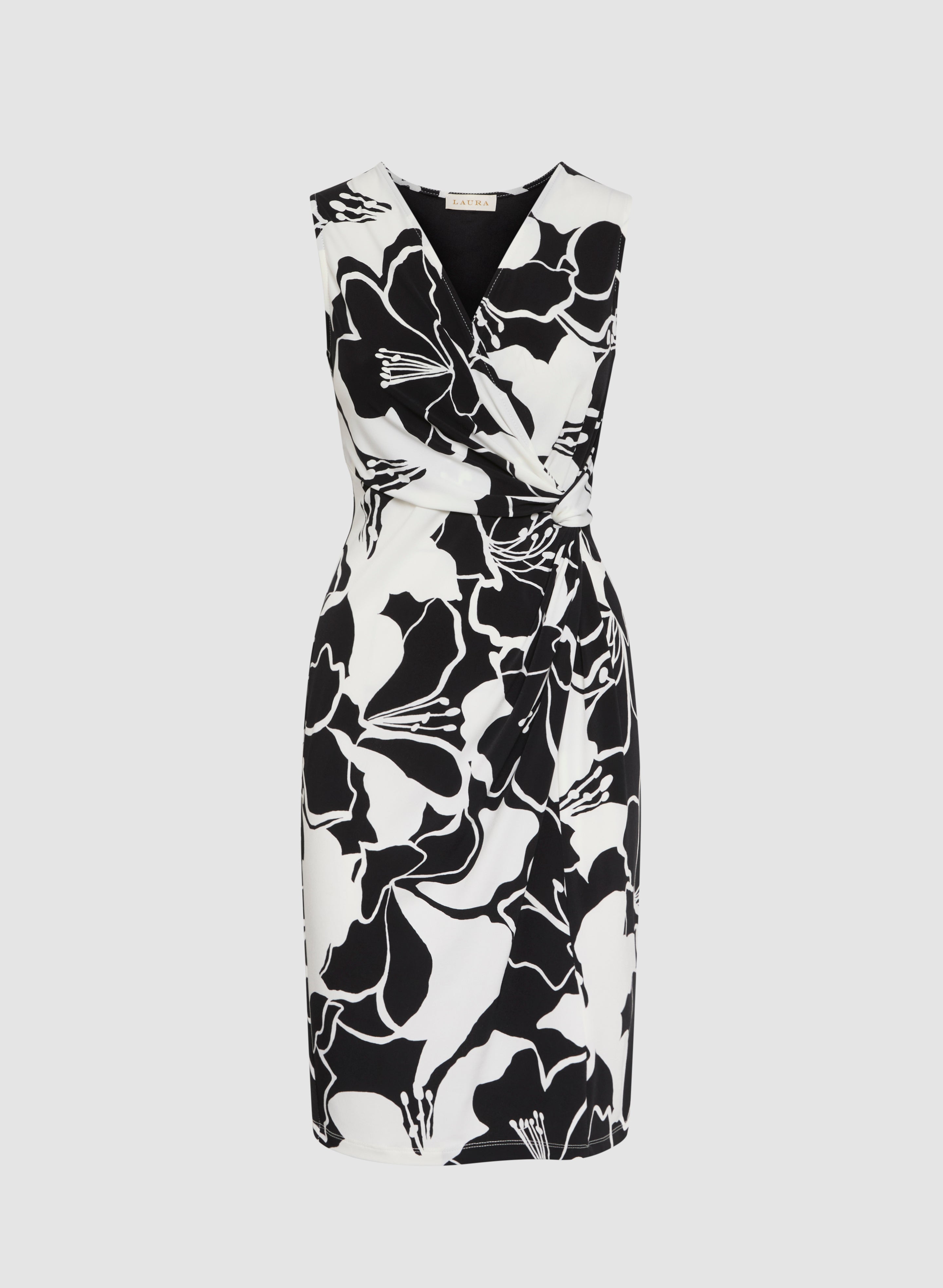 Elegant Floral Print Sheath Dress for Women - Summer Party, Wedding Guest & Office Wear - A-Line Fit & Comfortable Stretch Fabric