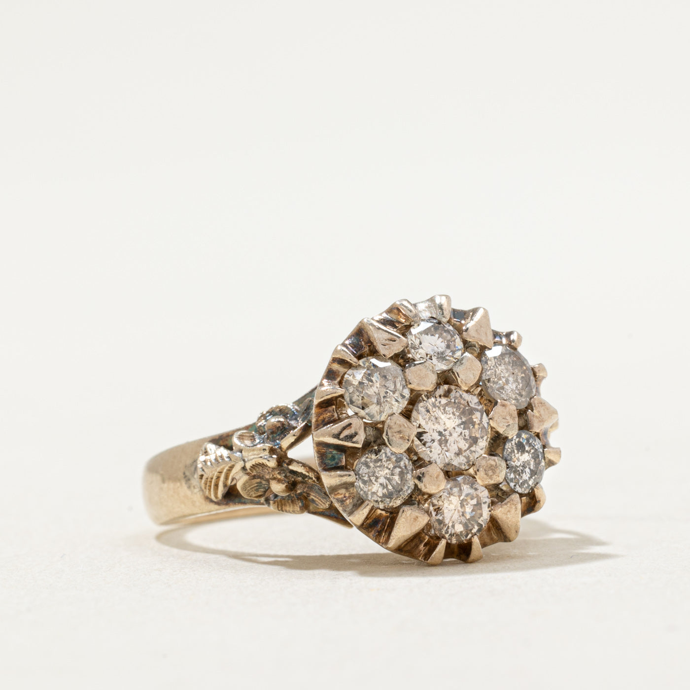 1.00ctw Diamond Cluster Cocktail Ring for Women - Size 6.25 | Elegant Statement Jewelry for Parties, Weddings & Special Occasions