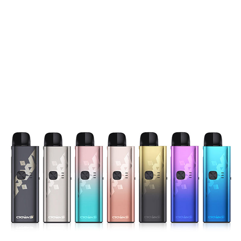 Uwell Crown S Pod Kit - Refillable Vape Pod System with 1000mAh Battery & Adjustable Airflow for Smooth Vaping - Perfect for Travel & On-the-Go Use