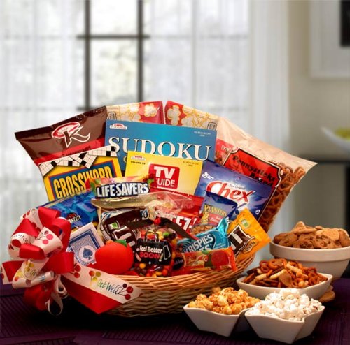 Thoughtful Get Well Soon Gift Basket for Men - Sympathy Care Package with Snacks & Comfort Items - Perfect for Hospital Recovery, Surgery, or Illness