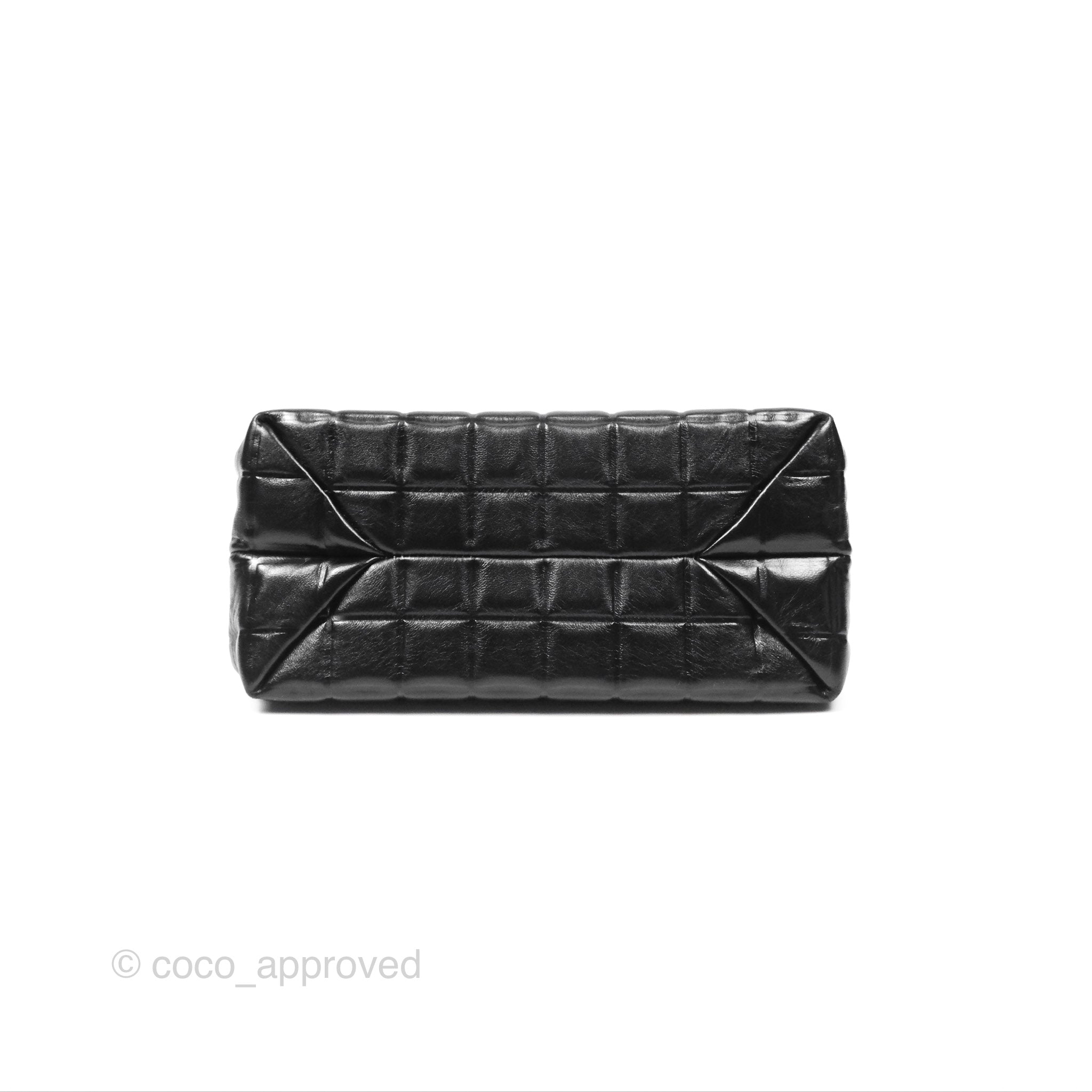 Chanel Choco Bar Shoulder Bag Black Lambskin Leather Crossbody Purse for Women | Luxury Designer Handbag for Date Night & Evening Events