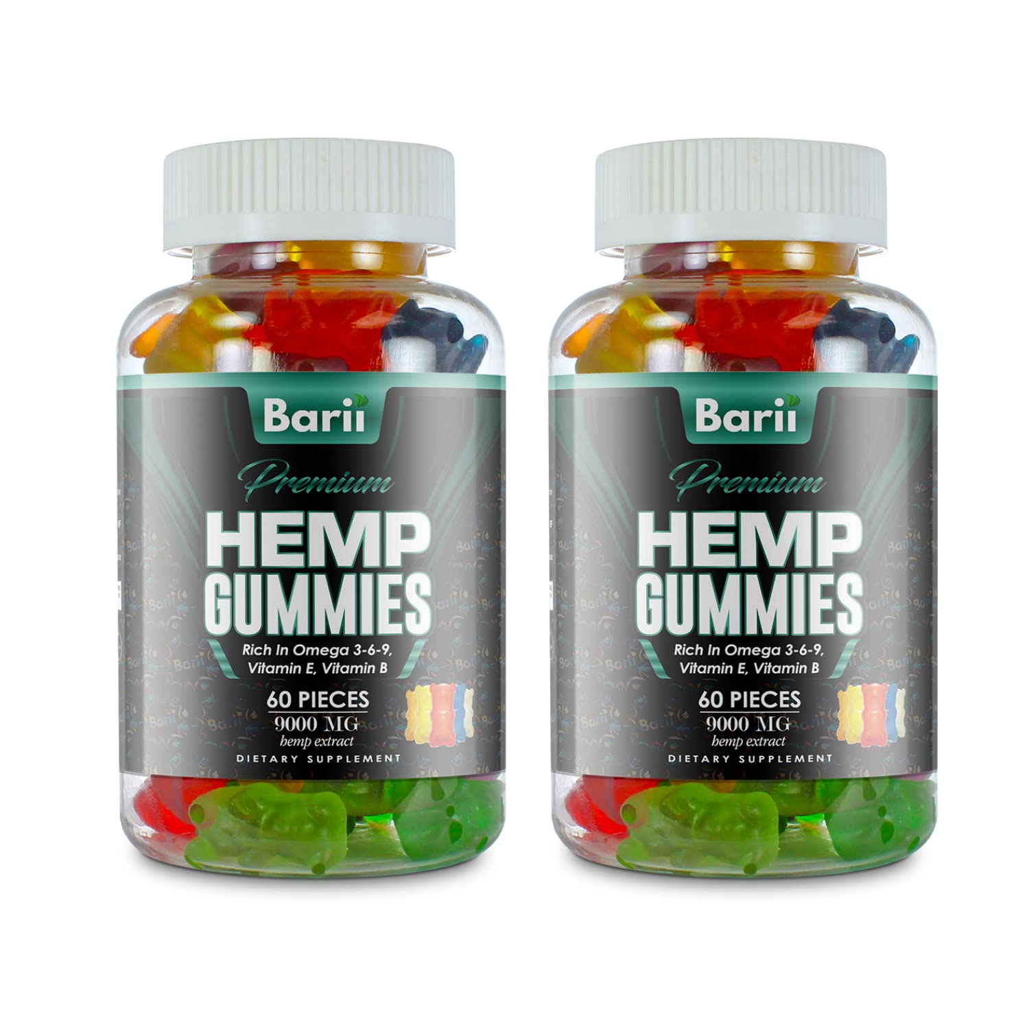 Premium Barii Wellness Hemp Gummies 9000mg - High Potency CBD Gummy Bears with Natural Hemp Oil - Supports Pain Relief, Stress Reduction & Better Sleep - Vegan Supplement for Relaxation & Inflammation - Perfect for Nighttime Use & Daily Wellness Routine