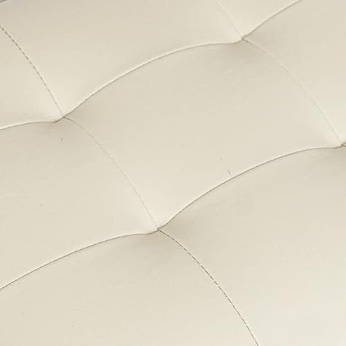 Beige Leather/Rattan Backrest