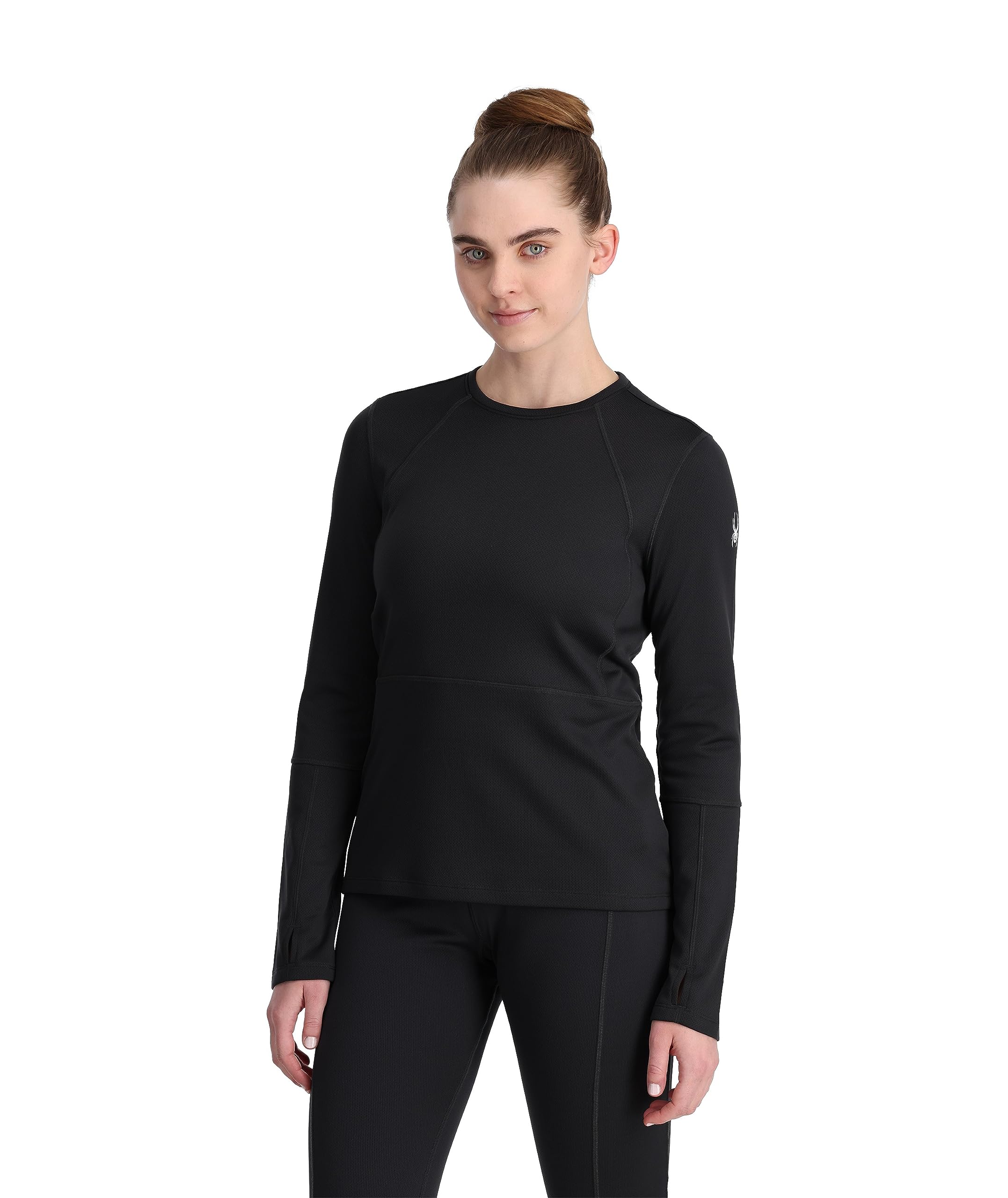 Spyder Women's Charger Crew Hiking Shirt - UPF 50+ Sun Protection, Moisture-Wicking & Breathable - Perfect for Outdoor Adventures, Camping & Trail Hiking (Pack of 1)
