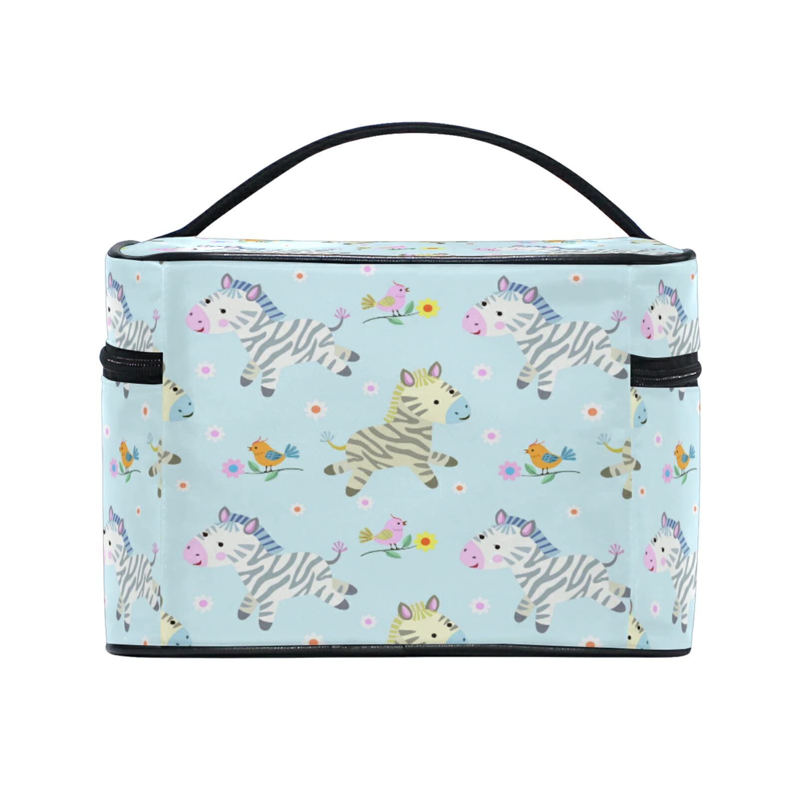 Adorable Baby Gift Horse & Zebra Print Makeup Bag for Women - Waterproof Cosmetic Organizer & Travel Toiletry Case - Perfect for Travel, Gym, Bridal Shower & Birthday Presents