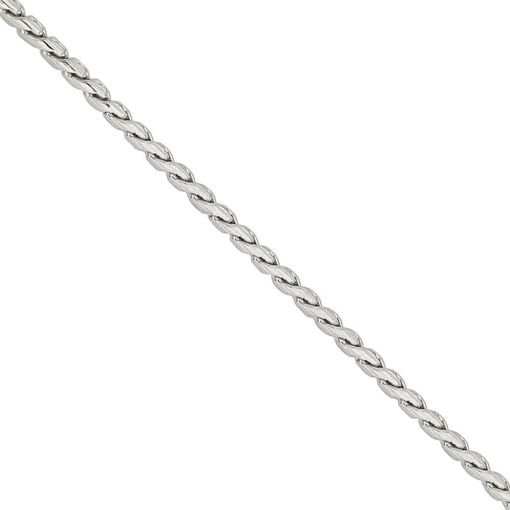 2.5mm Stainless Steel Spiga Chain Necklace - Black Bow for Women's Fashion