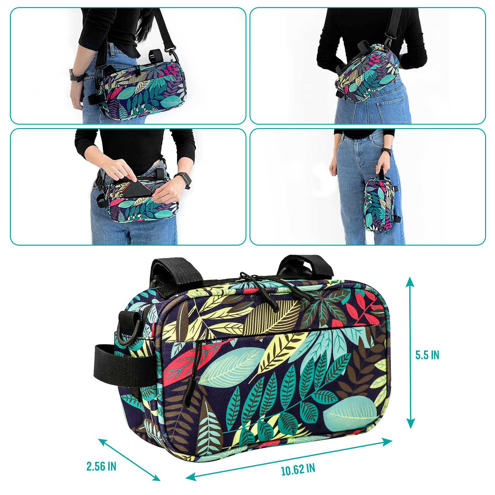 YEEGO DIRECT Waterproof Bike Handlebar Bag - Multifunctional Front Frame Bicycle Accessory for Scooters & Cycling (Green) | Perfect for Commuting, Travel & Outdoor Adventures