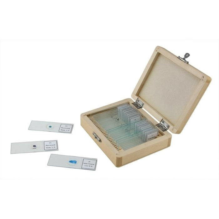 25-Piece Prepared Microscope Slide Kit for Students & Professionals - Biology, Botany & Zoology Specimens for Lab, Classroom & Home Science Education