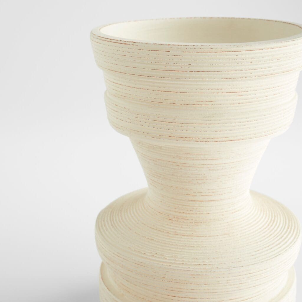 Cyan Design 11559 Taras Vase - Small White Ceramic Vase for Home Decor, Wedding Centerpiece, and Tabletop Display