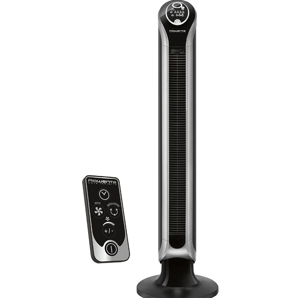ROWENTA Fresh 180 Degree Tower Fan with Oscillation - VU6670U2 (Blemished Package, Full Warranty Included) - Perfect for Bedroom, Office & Home Cooling