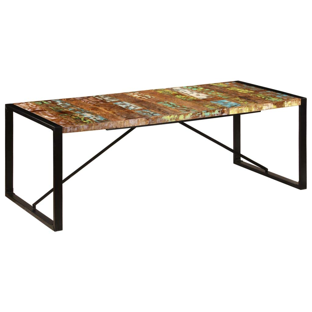 Premium FAMIROSA Dining Table Set with Benches - Sturdy Metal Frame for Kitchen, Dining Room & Living Room - Perfect for Family Gatherings, Dinner Parties & Small Space Dining