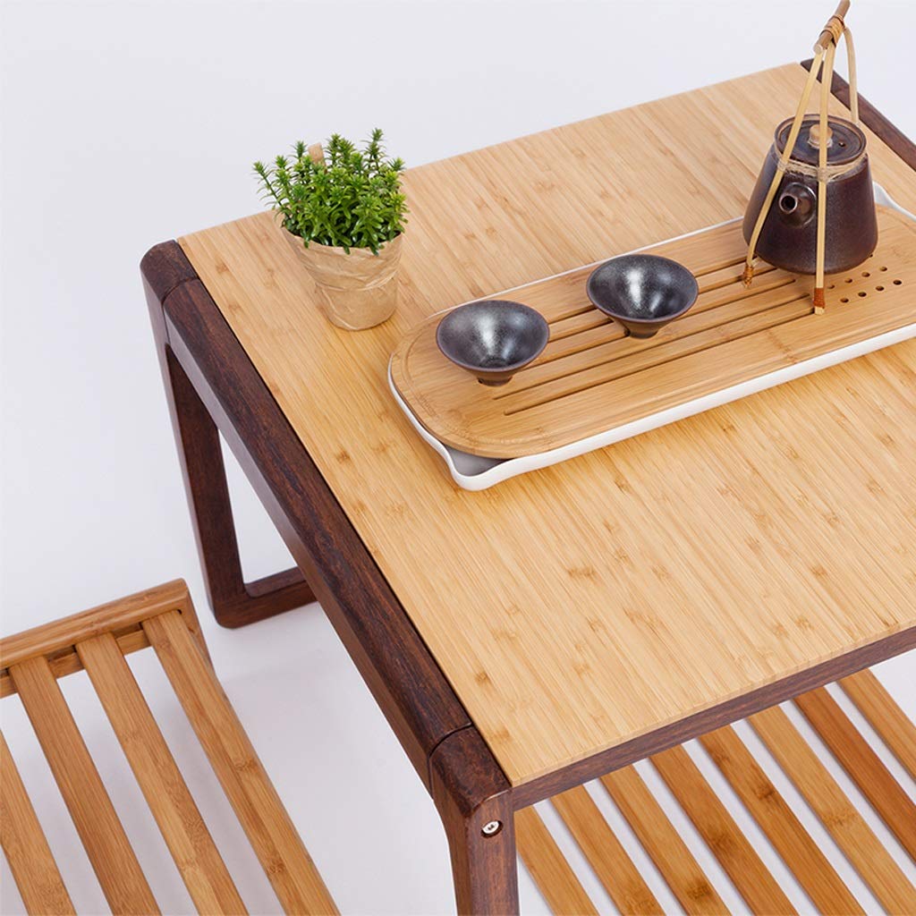 Rustic Natural Wood Coffee Table with Storage Shelf & Open Bottom - Rectangle Espresso Living Room Table - Easy Assembly for Home, Office, or Dorm Decor