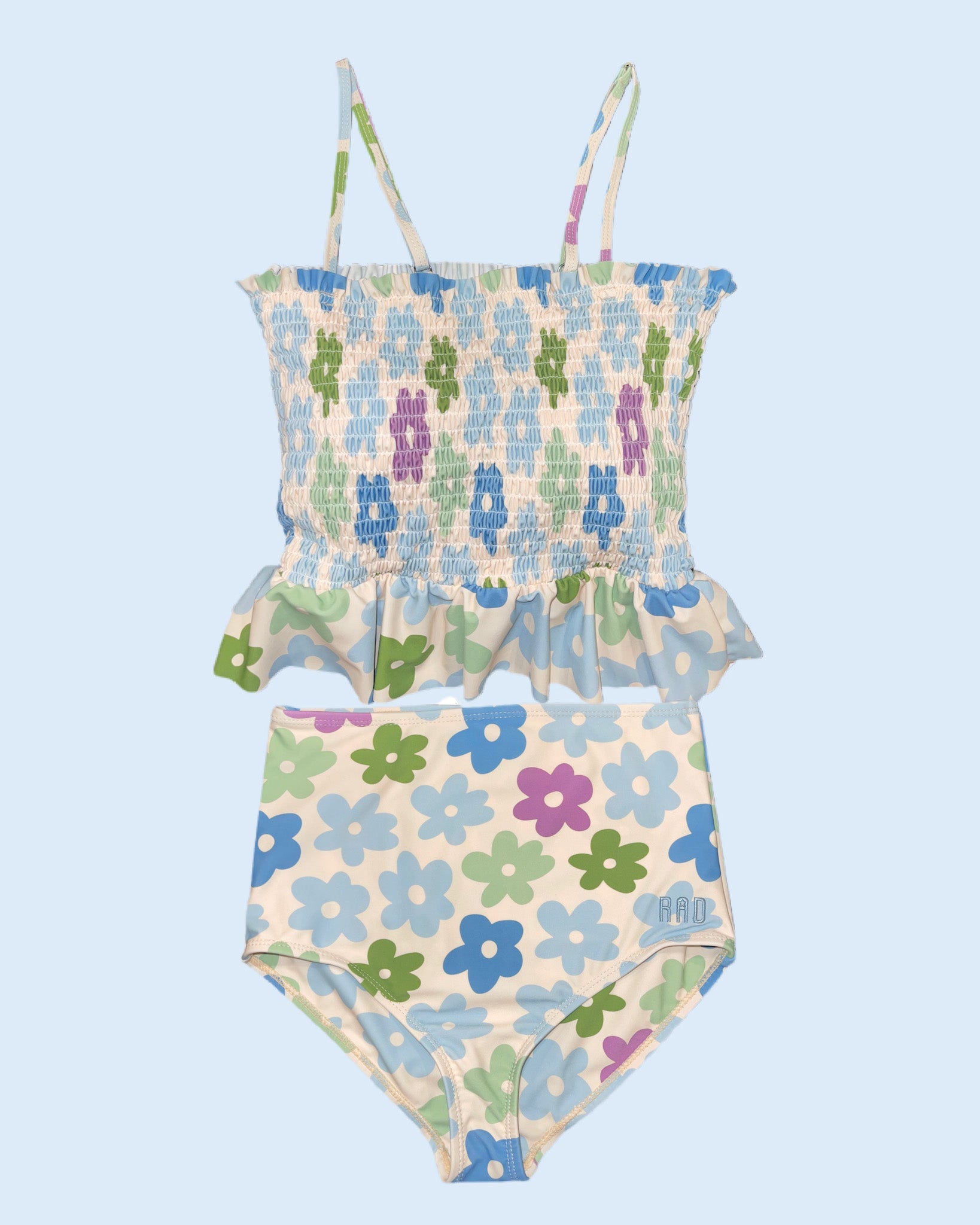 Tween Lucy Floral Smocked Tankini Swimsuit for Girls - $54 | Perfect for Beach, Pool, and Summer Vacations