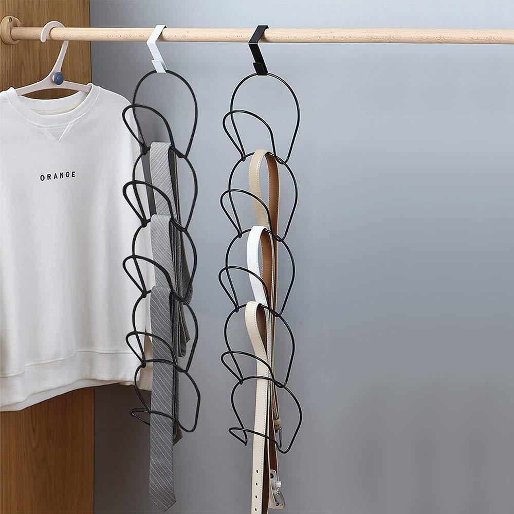 15-Piece Hanging Cap & Hat Organizer with Scarf & Bag Hooks - Wall Mounted Storage Rack for Closet, Door, Kitchen, Bathroom - Space Saving Black Accessory for Baseball Caps, Hats & More