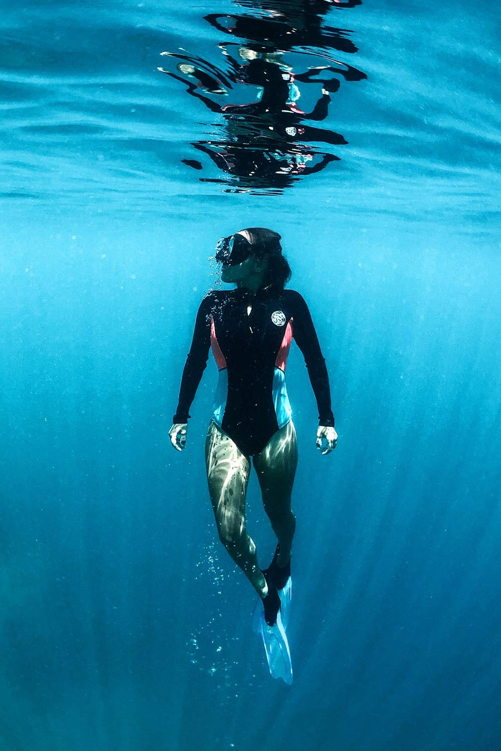 AXESEA Women's Eco-Friendly Thermal One Piece Shorty Wetsuit with Front Zipper - Perfect for Scuba Diving, Snorkeling & Water Sports