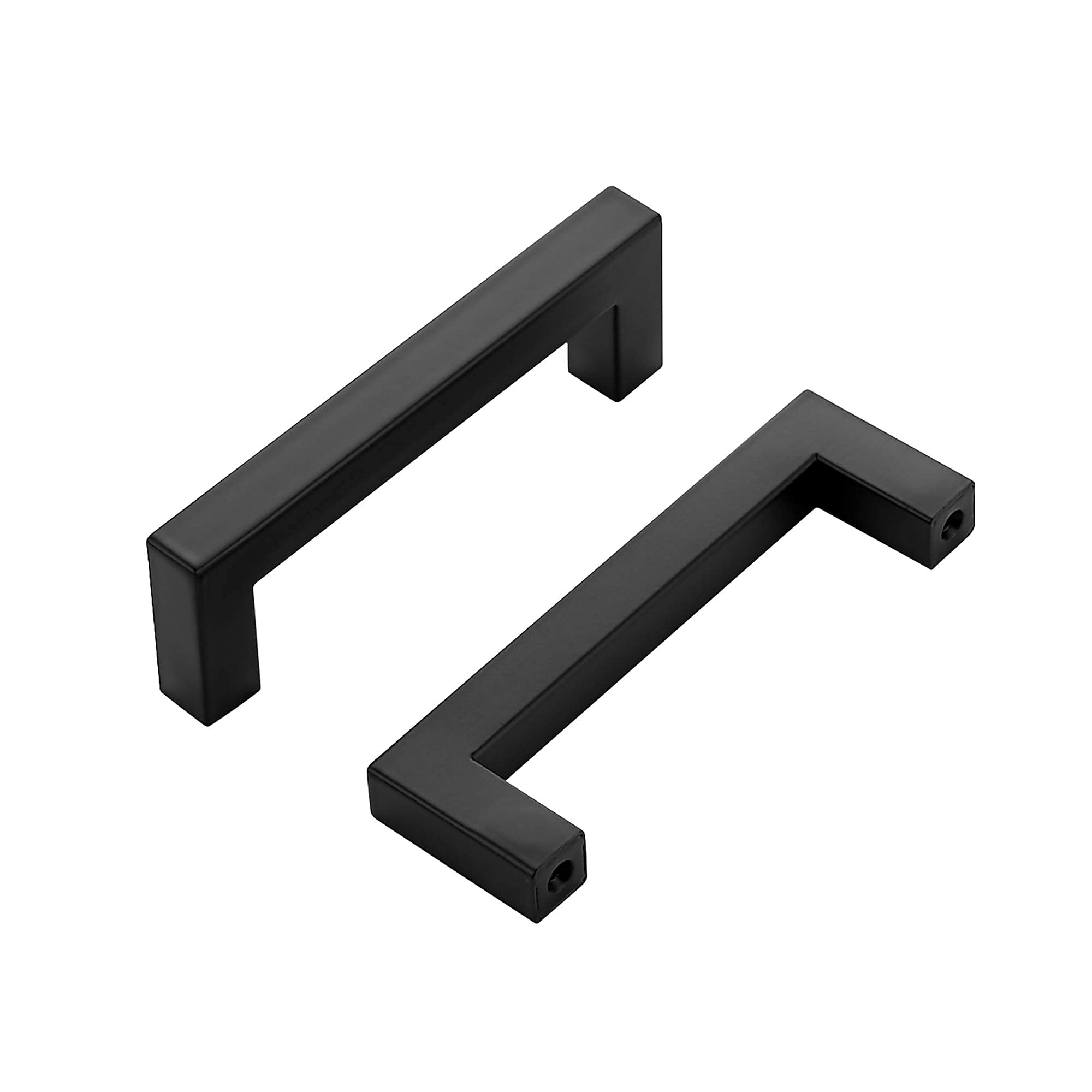 30 Pack 5 Inch Black Cabinet Pulls & 10 Pack 5 Inch Square Cabinet Handles - Matte Black Kitchen Cabinet Hardware for Drawers and Doors - Perfect for Home Renovation, DIY Projects, and Furniture Upgrade