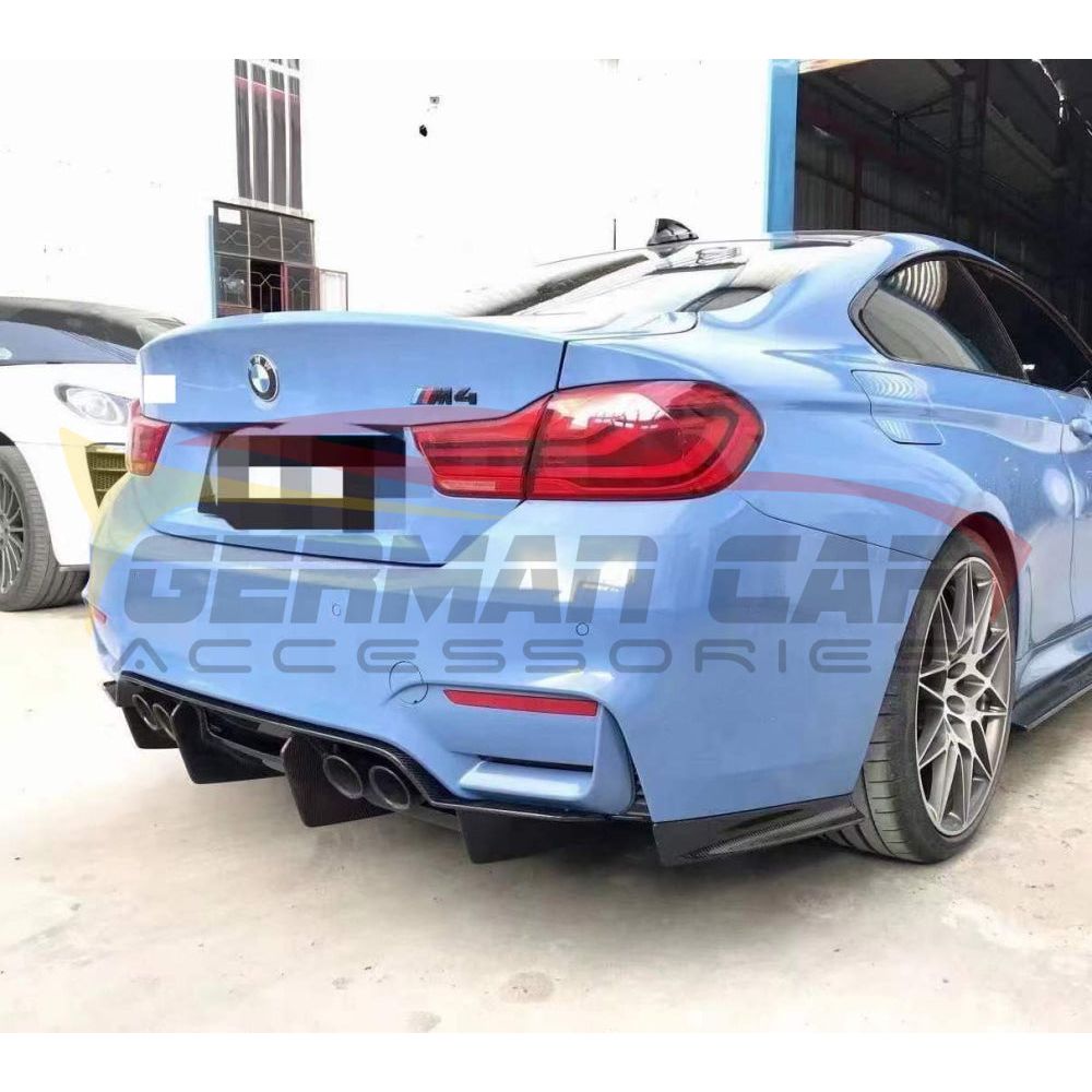 2014-2021 BMW M3 M4 PSM Style 4-Piece Carbon Fiber Rear Diffuser for F80 F82 F83 Models | Lightweight Performance Upgrade for Track & Street Racing