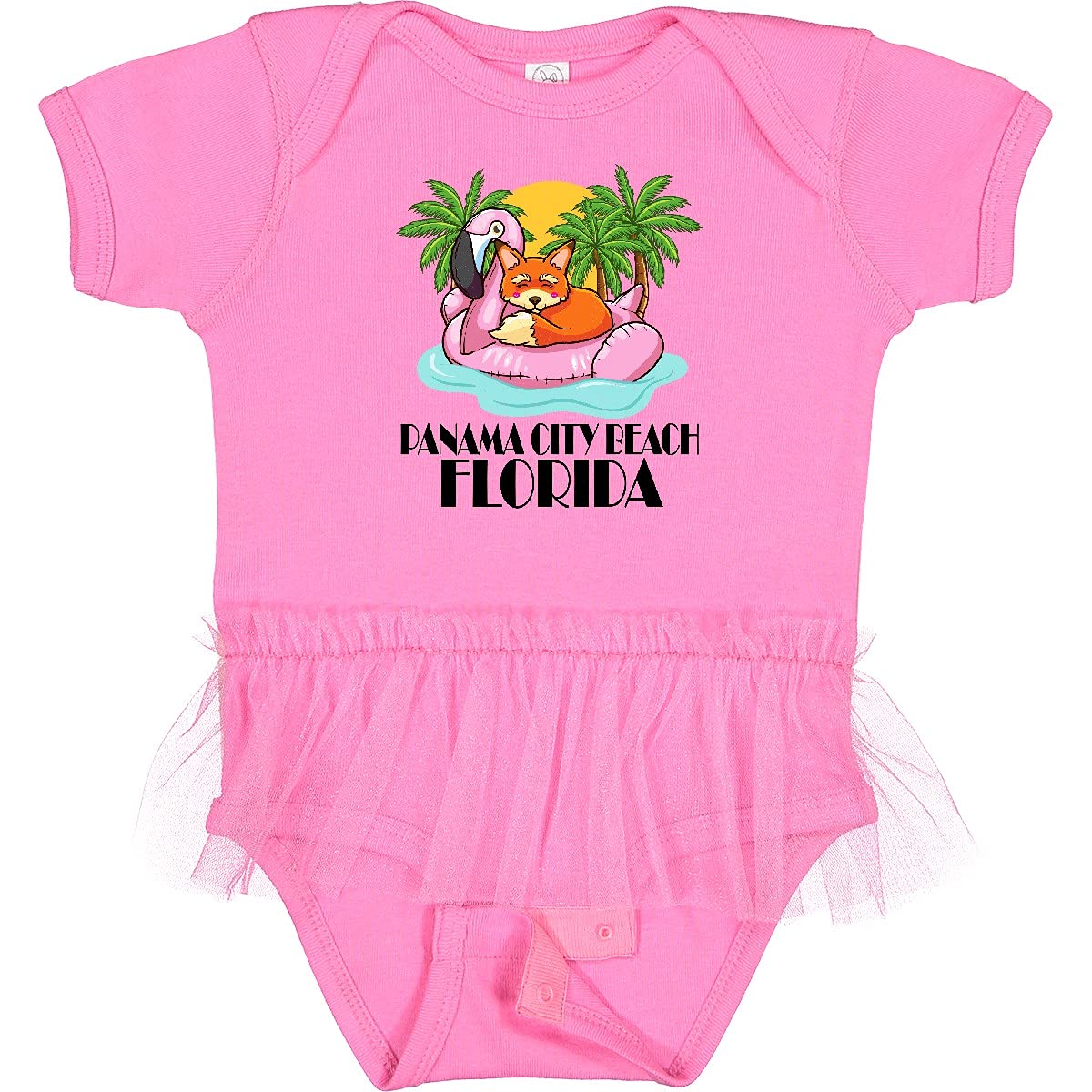 Inktastic Panama City Beach Vacation Infant Tutu Bodysuit - Cute Baby Girl Outfit for Beach Photos, Family Vacations & Holiday Celebrations