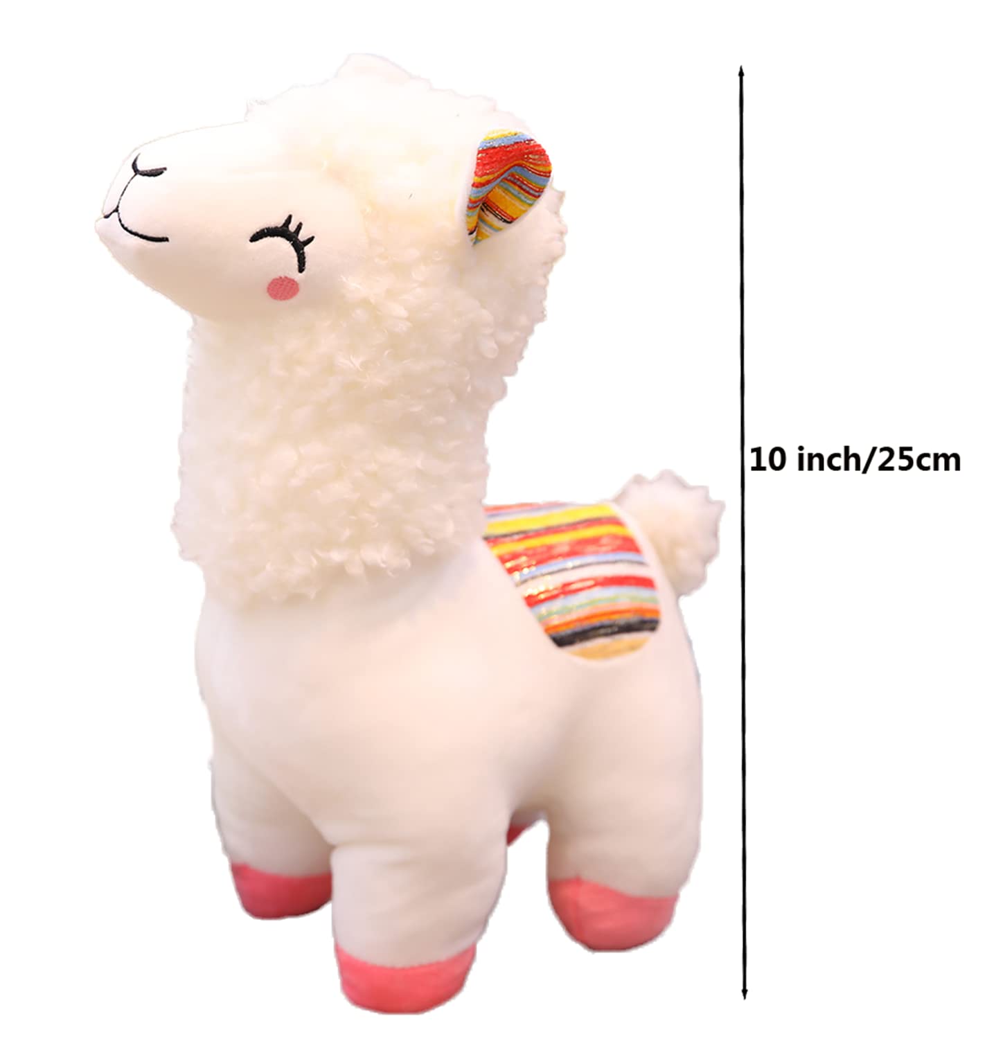 Soft Fluffy Alpaca Plush Stuffed Animal Toy - Cute Llama Plushie Gift for Kids, Girls & Couples (White) - Perfect for Cuddling, Birthday Gifts & Home Decor