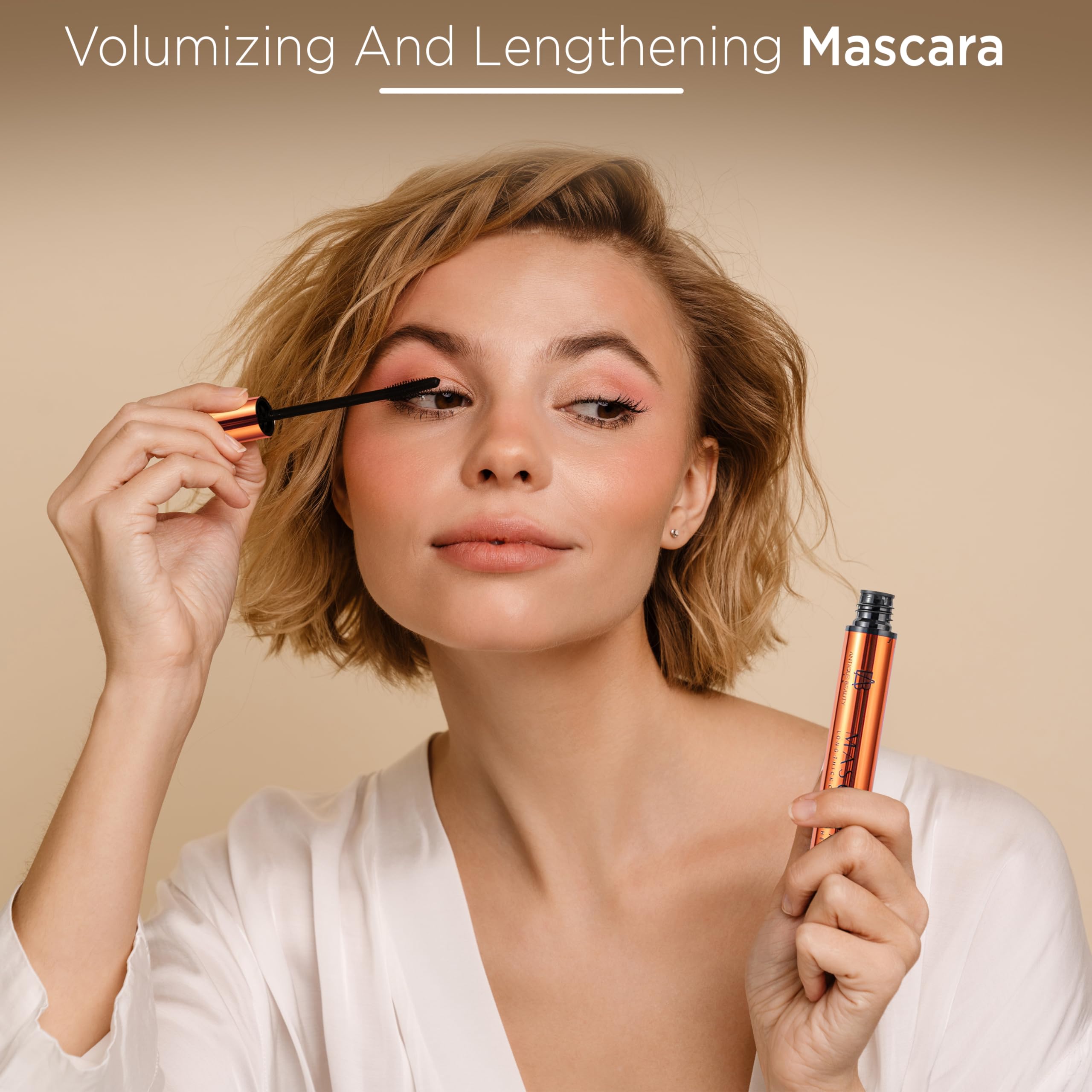 Waterproof False Eyelash Mascara - Smudge Proof, Cruelty Free, Volumizing & Lengthening for Natural or Dramatic Looks | Perfect for Weddings, Parties & Everyday Wear