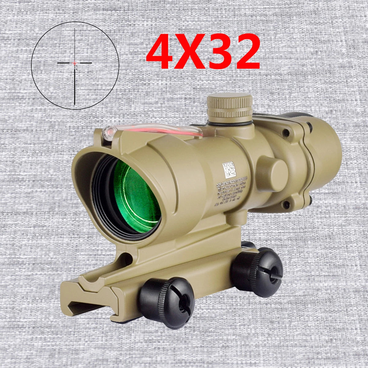 Trijicon ACOG 4X32 Rifle Scope with 4X Magnifier, Fiber Optics & Red/Green Dot - RMR Compatible Hunting Sight with Killflash Cover - Perfect for Tactical Shooting, Hunting, and Long-Range Precision