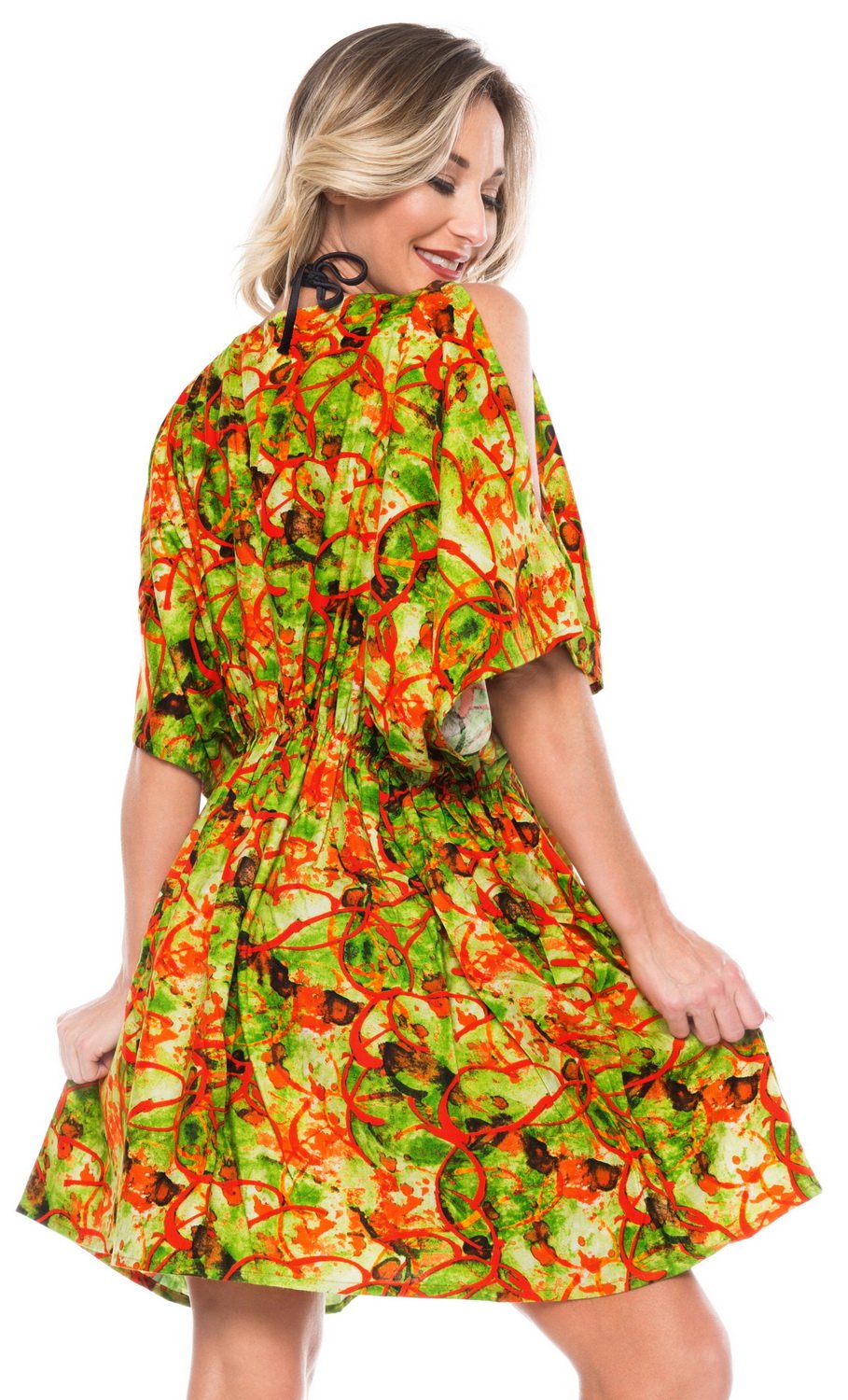 LA LEELA Plus Size Women's Beach Cover Up Dress - 2X-3X Shamrock Green Swimwear Coverup for Summer & Fall | Lightweight Swim Dress for Pool, Beach Vacation & Resort Wear