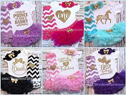 Personalized Baby Girl Take Home Outfit Set - Custom Name, Tutu Bloomers, Headband & Leg Warmers (Black + Gold) | Newborn Photo Shoot, Christening Gift, Princess-Themed Birthday Party