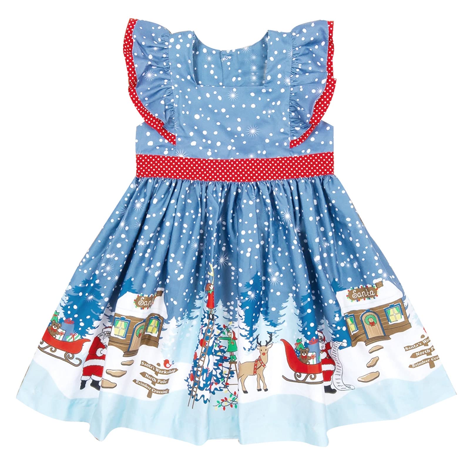 Girls Rainbow Princess Smocked Floral Sundress - Toddler & Baby Boat Neck Tie-Up Dress for Playdates, Parties & Summer Outfits