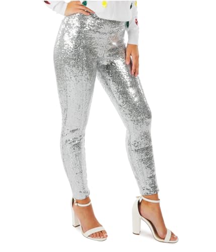 High Waisted Silver Sequin (Silver)